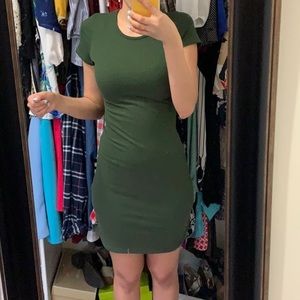Olive green summer dress